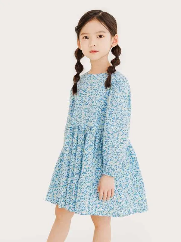 Toddler Girls Ditsy Floral Bishop Sleeve Dress SHE Abito bambini