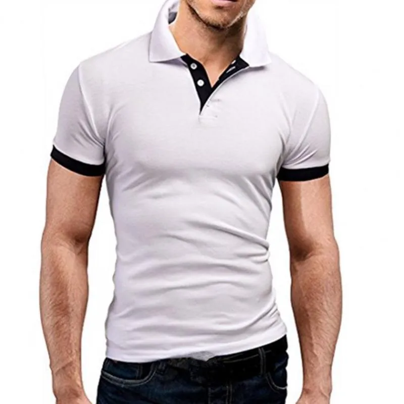 Vêtements pour hommes Chemise à manches courtes surdimensionnée Couleur contrastée Col rabattu T-shirt d'été doux et ajusté pour un usage quotidien 220613