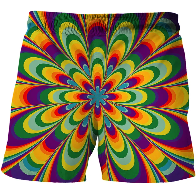 3D Dazzle Color Shorts Pływanie puszki lato Szybkie suche plażę SWOJE SWOJE MĘŻCZYK