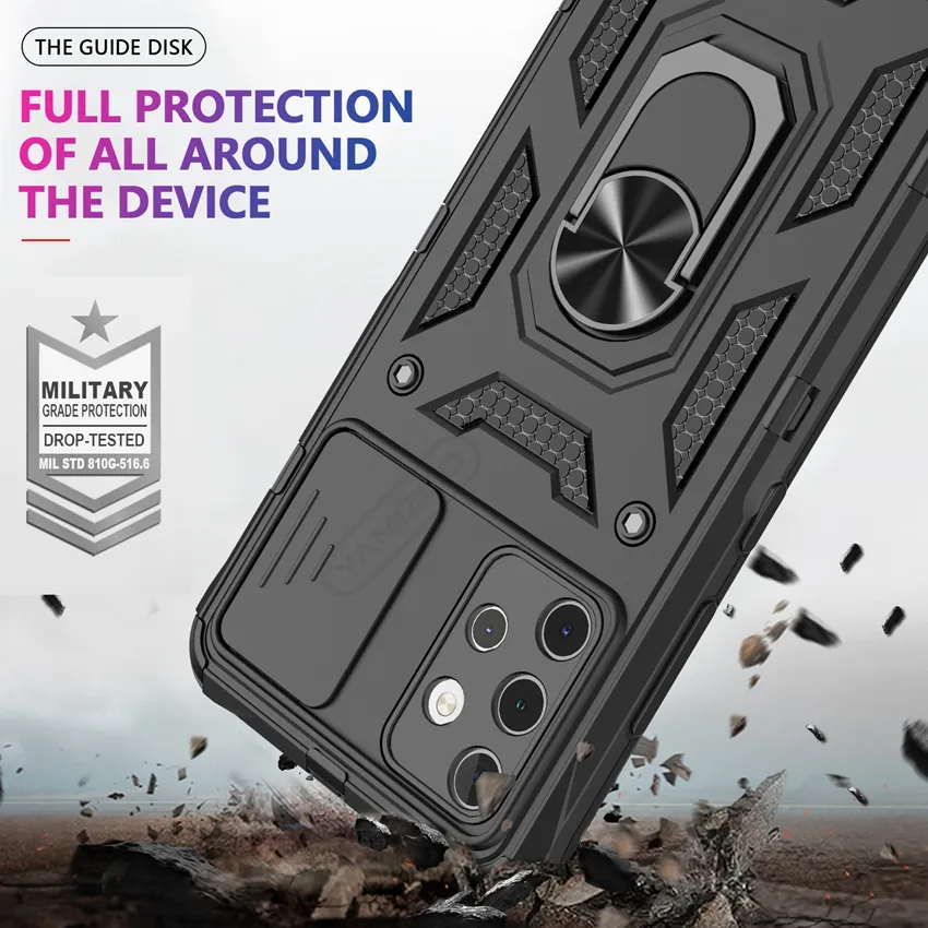 Custodie telefoni con anello magnetico in lega di metallo Custodia protettiva ultra sottile iPhone 13 12 11 Pro XS Max XR 6S 7G 8 Plus Samsung A10S A23898872