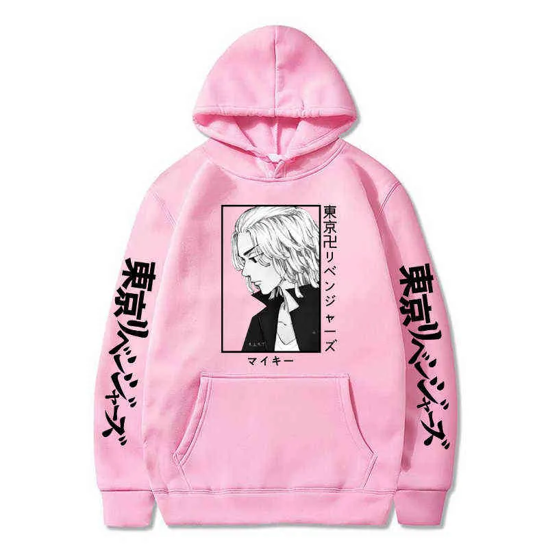 Hot Tokyo Revengers Hoodie Anime Manjiro Sano Graphic Hoodie för män sportkläder cosplay kläder pullover g220429