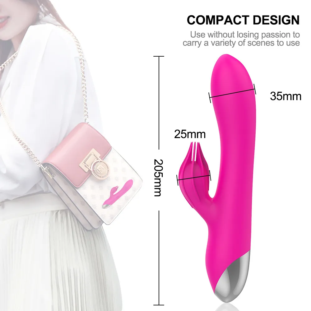 Vatine G-Spot Rabbit Vibrator 2 Motors 10 Speeds Adult Products Chargable DildoClitoris Stimulation Sexy Toy for Women