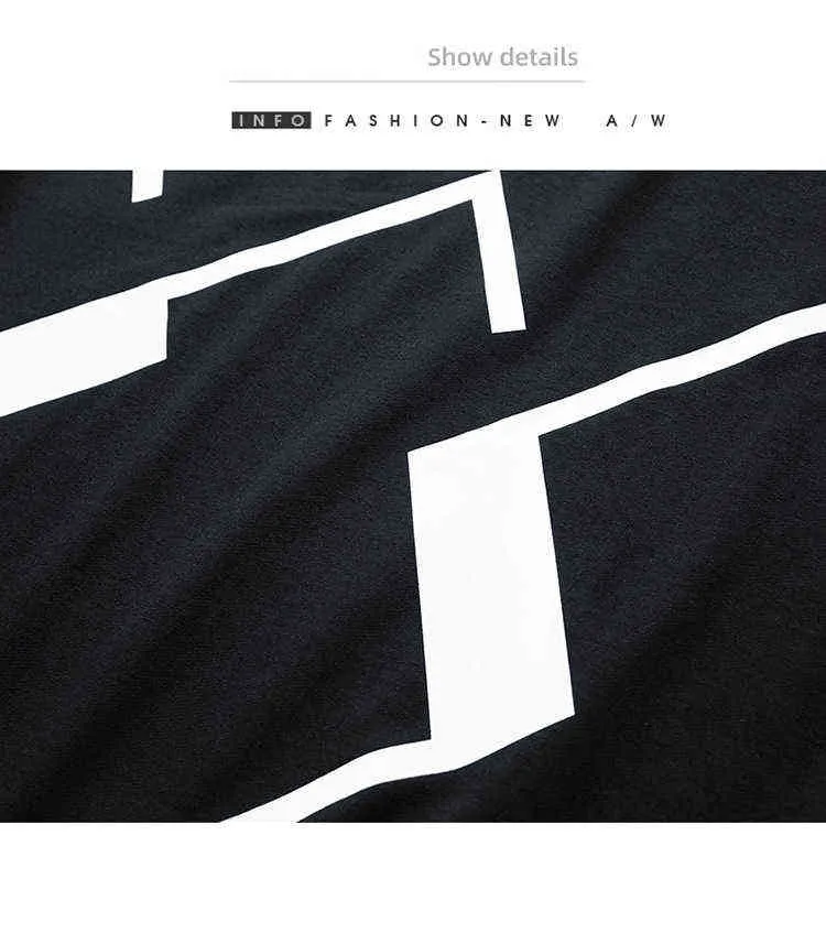 Plus -storlek Print herrtröja 2022 Casual Crew Neck Sweater Harajuku Långärmad tröjor män Streetwear Hip Hop Hoodie L220730