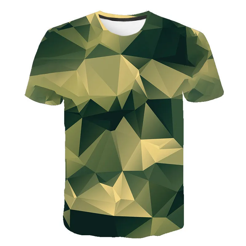 Camo T Shirt Camouflage Streetwear Mężczyźni Kobiety moda mody