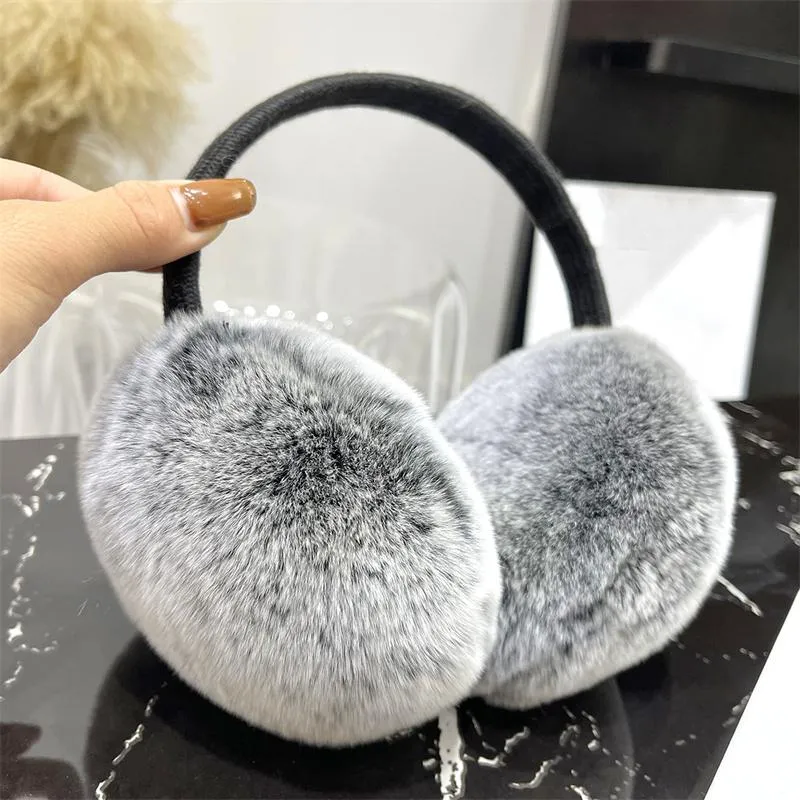 Berets Real rex fur earmuffs kobieta earmuff świąteczny prezent Śliczny Ucha cieplejsze zimowe ciepłe unisexberets beretsberets289h