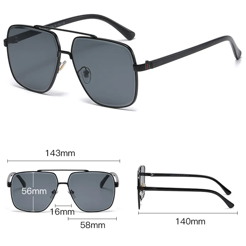 Lyxdesigner solglasögon män fyrkantiga metallglasögon ram design show typ cool sommar ovala solglasögon för kvinnor herr mode acc258f