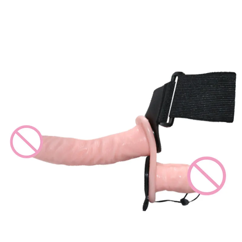 Penis duplo pênis realista vibrador strapon ultra elástico cinto de cinto de arnês em brinquedos sexy adultos para mulher lésbica