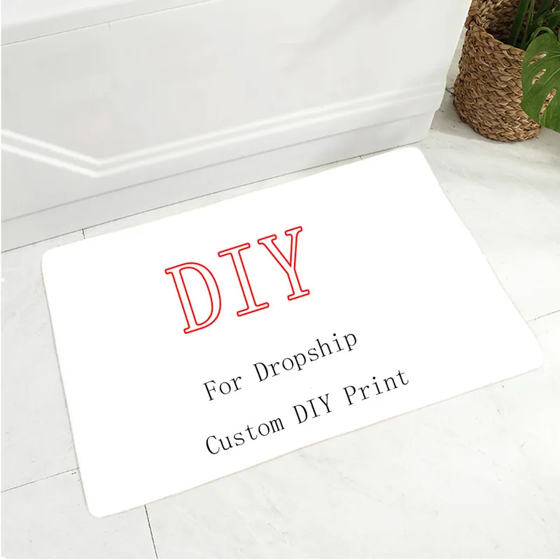 Custom DIY Print Design Floor Mat Entrance Doormat Rug Antislip Door Bathroom Kitchen Carpet Decor 220607