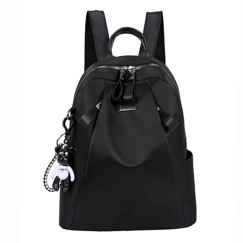 Double shoulder bag women's new Oxford cloth anti splash leisure travel backpack Purses_KRJX