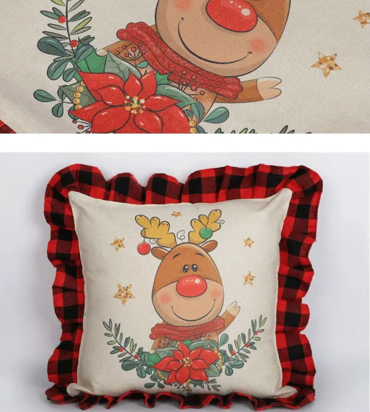 Taie d'oreiller vierge par Sublimation, treillis rouge, bricolage, impression par transfert de chaleur, housse de coussin, canapé, décoration de maison, AA