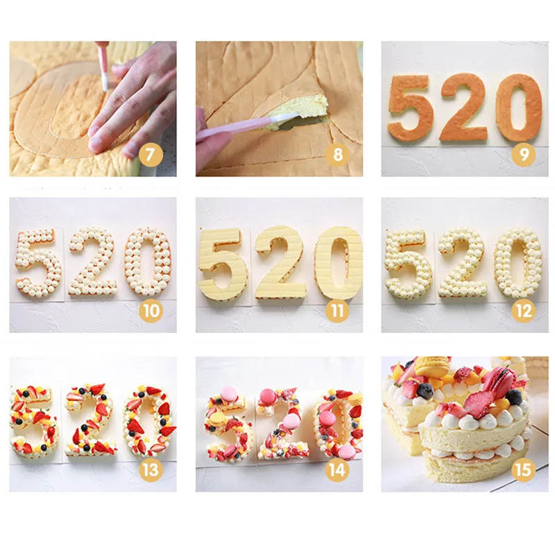 Количество тортов для украшения инструментов конфейтаририя, дизайн дня рождения дизайн дня рождения печень 10121416ince Leat 220701