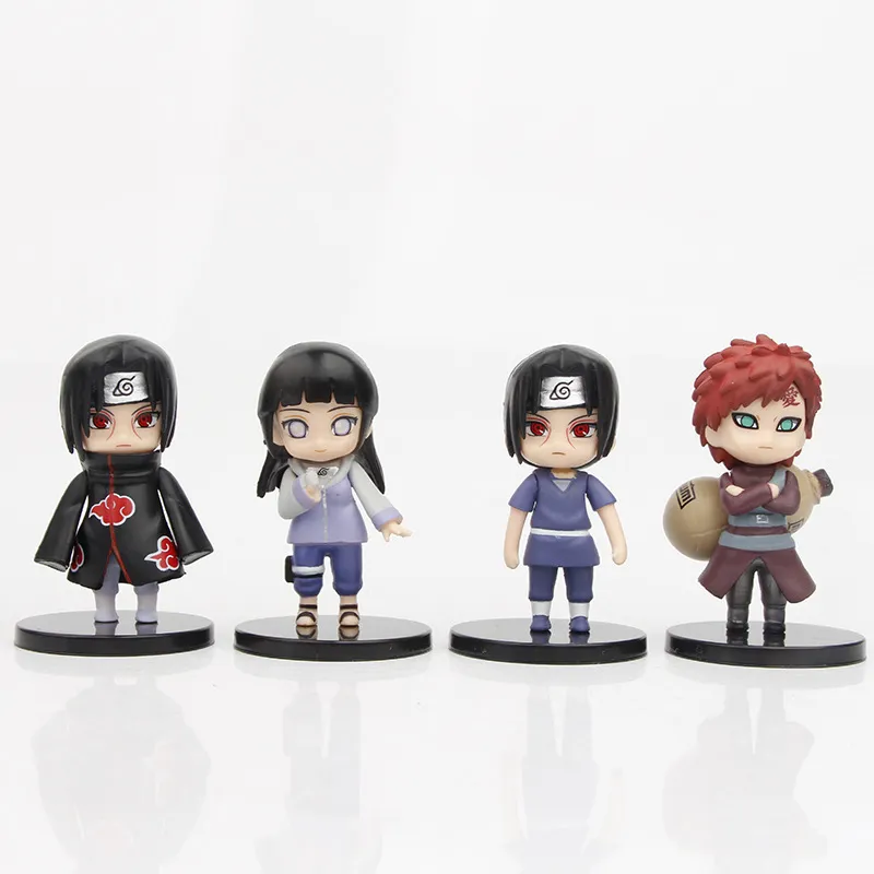 set anime figür oyuncaklar hinata sasuke itachi kakashi gaara jiraiya sakura q versiyonu pvc koleksiyon aksiyon bebek 220520