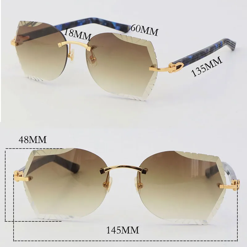 Mode Diamantschliff Linse 3524012 Marmorierung Plank Sonnenbrille Hochwertige Sonnenbrille für Männer Goggle Metall Sonnenbrille Unisex C Decor178y
