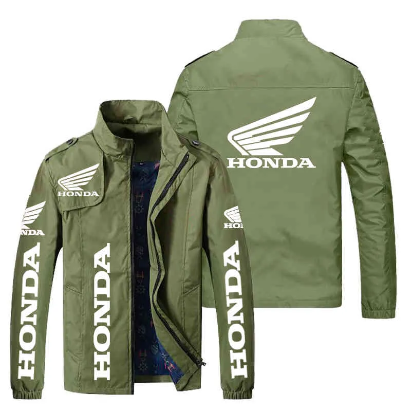 Honda Motor Racing Jacket 2022 Primavera Outono New Car Wing Imprimir Homens Casual Windbreaker Biker Coats