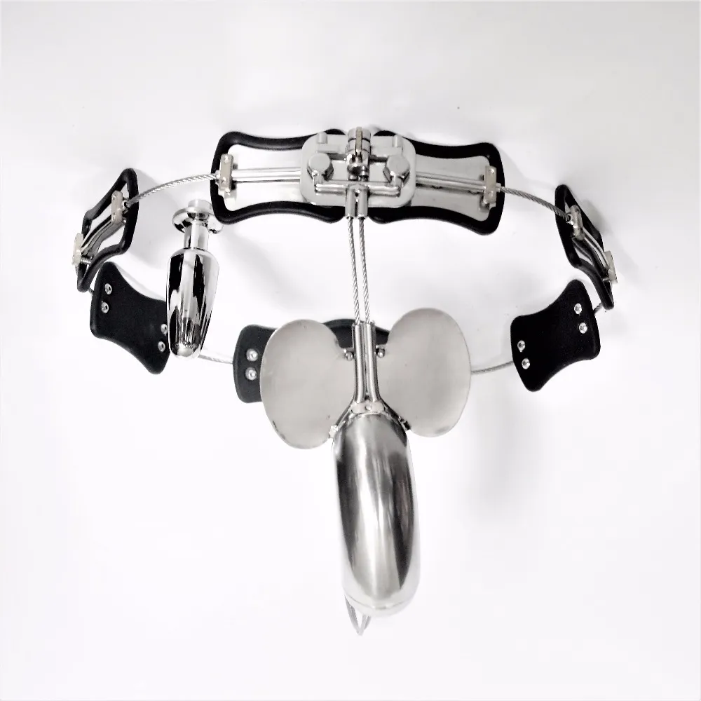 Cintura di castità maschile in acciaio inossidabile di dimensioni regolabili, chiusura a T, dispositivo, gioco adulti, giocattolo sexy, S097