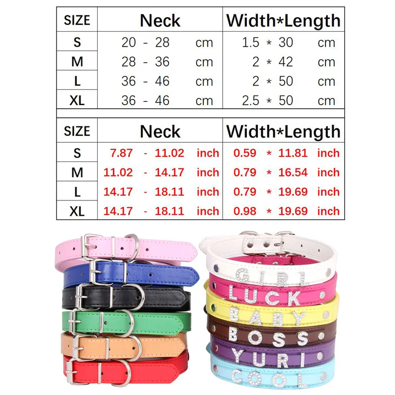 Cute Puppy Adjustable Personalized Dog Collar Bling Charms Custom Pet Name Colorful Collars for Chihuahua Yorkshire 220621