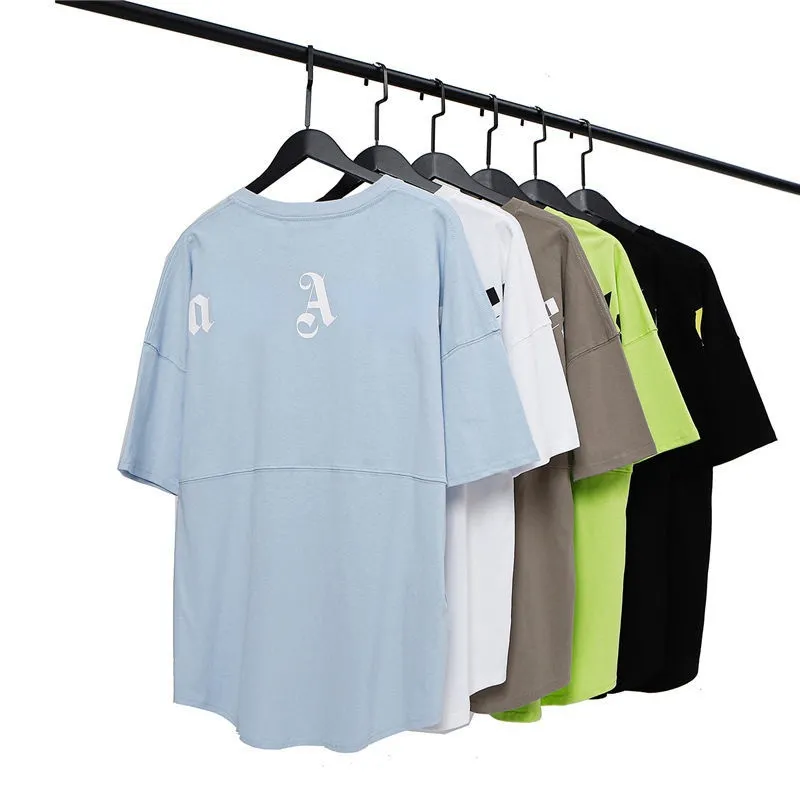 Versión alta Camiseta para hombres y mujeres 22SS Back Angel Letter Impresión Tide Marca Hip-Hop Camisetas de manga corta Camisetas de manga corta Sweet Sweatshirt