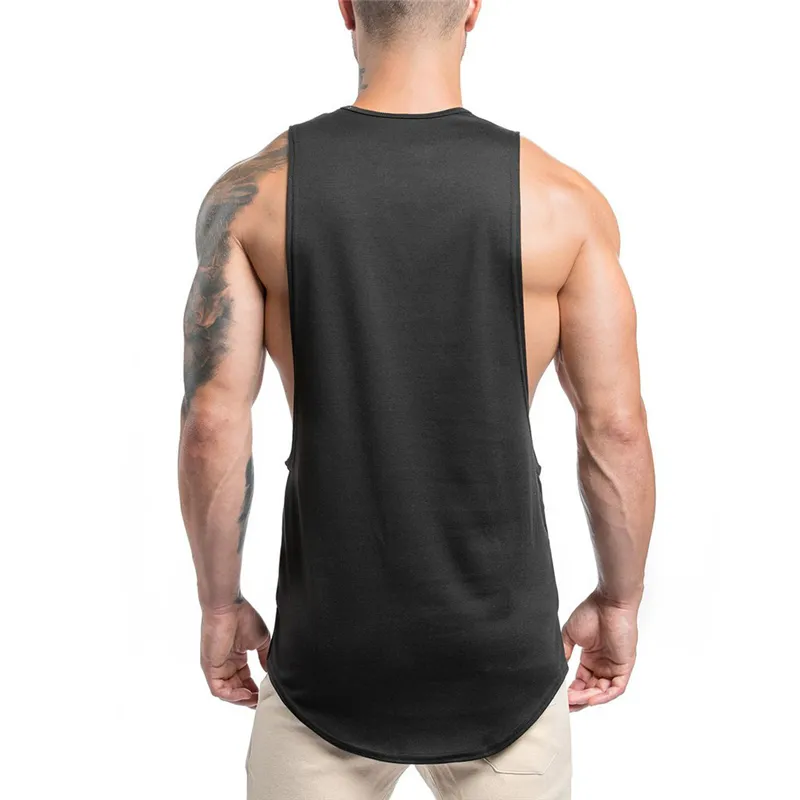 Herren Fitness Tank Tops Gym Kleidung Bodybuilding Workout Baumwolle Ärmellose Weste Männlich Casual Atmungsaktive Mode Sling Unterhemd 220624