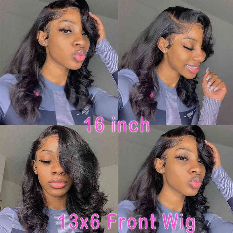 Body Wave X X Lace Front Wig Human Hair S For Women Short Bob Brasilian Remy X Up 220606