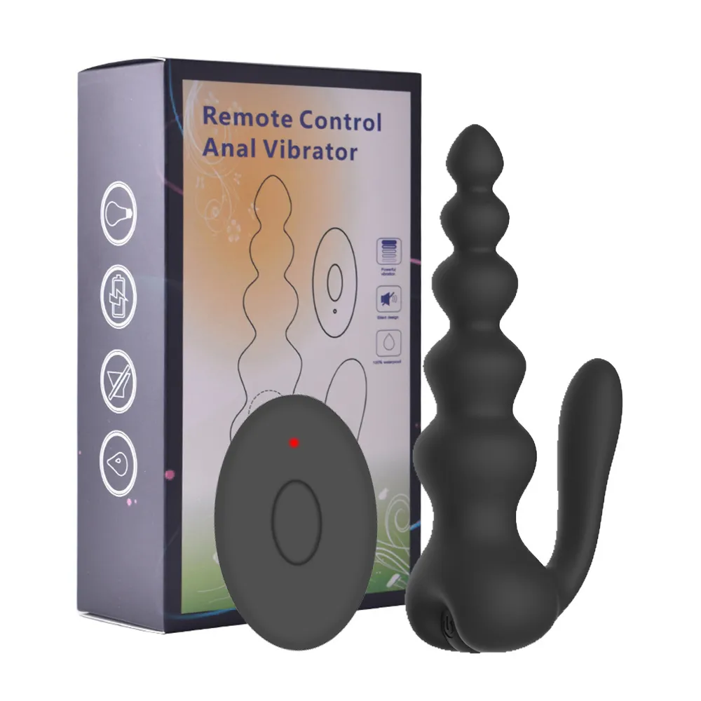 Anal Vibrating Beads Vibrator Männliches Prostata-Massagegerät, sexy Spielzeug für Männer, Schwule, Uni-Buttplug, Erwachsener Buttplug