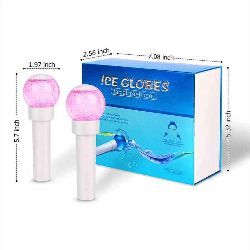 Ice Globes For Face Eye Facial Massager Lift Devices Cold Roller Ball Skin Care Tools Multifunctional Beauty Machine220429