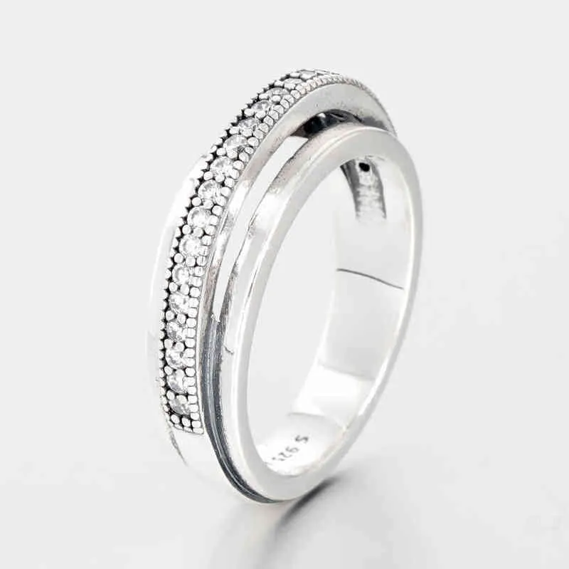 Pan anelli firmati famiglia nuovo set pav anello da donna regalo moda glitter