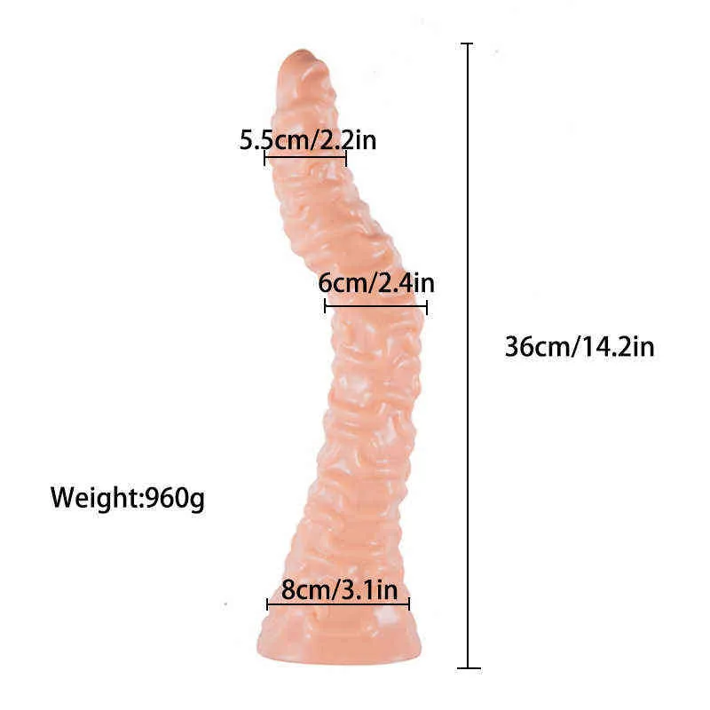 NXY Anal Toys Ogromna wtyczka 2022 Nowy seks dla kobiet Mężczyźni masaż prostaty Buttplug Big Expansion Training Shop 220505