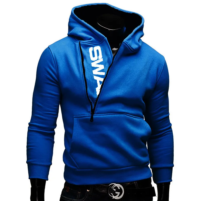 IceLion Side Zipper Hoodies Men Cotton Sweatshirt Spring Letter Print Sportswear Slim Pullover Tracksuit Hip Hop Streetwear 220325