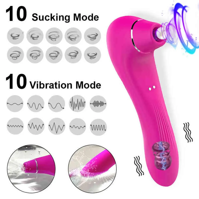NXY Vibradores Zuigen G Spot Vibrador Speeltjes Voor Vrouw Volwassenen 18 Clit Sucker Tepel Clitoris Estimulador Consolador Masaje vaginal Masturbador 220427