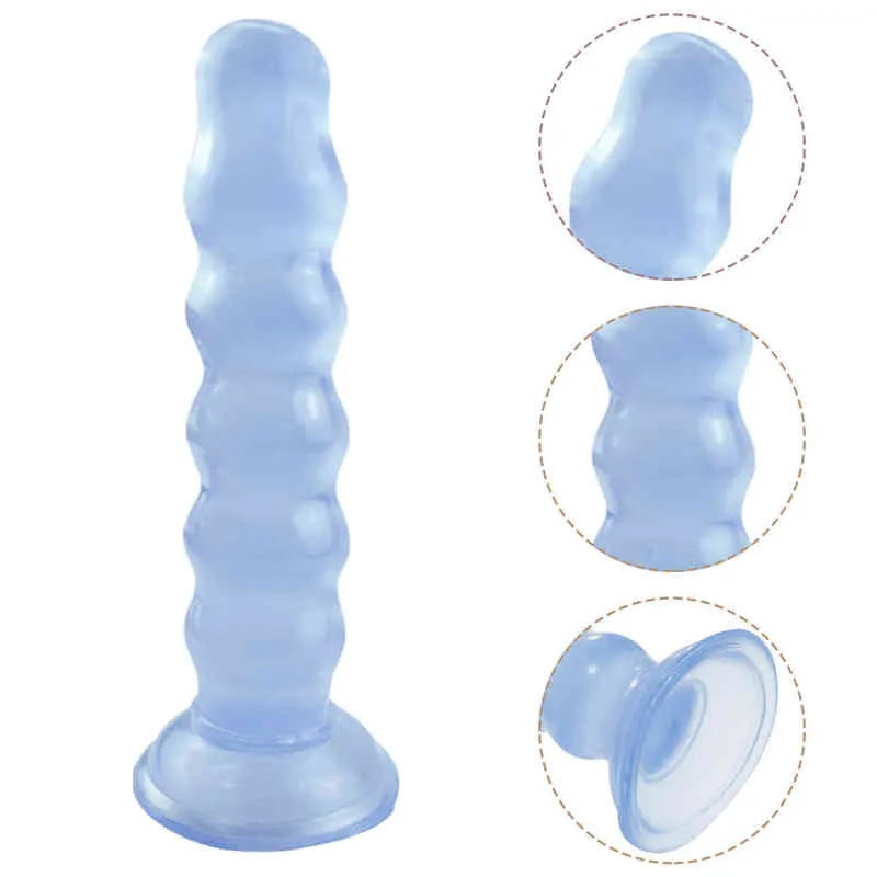 NXY DildoS Crystal G Spot Vestibule Stimulatie Anaal Sela Bead Masturbatie Apparaat voor Seks Mannelijke en Vrouwelijke Pagode Chrysanthemum Plug 0316