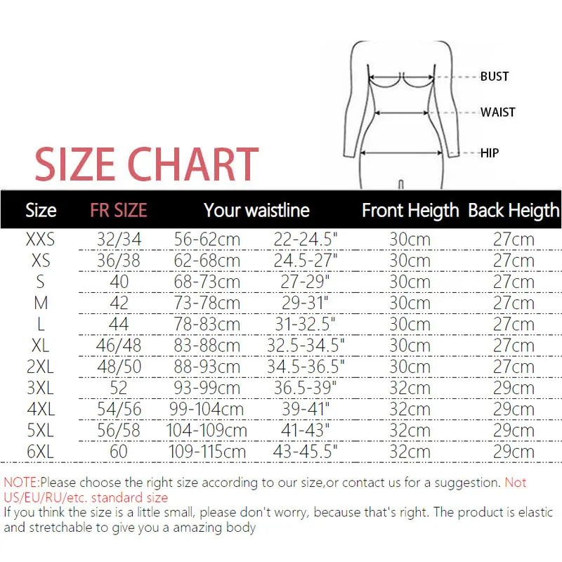 Mujeres Látex Cintura Entrenador Body Shaper Corsés con cremallera Cincher Corset Top Cinturón para adelgazar Shapers negros Shapewear Plus Tamaño 220513