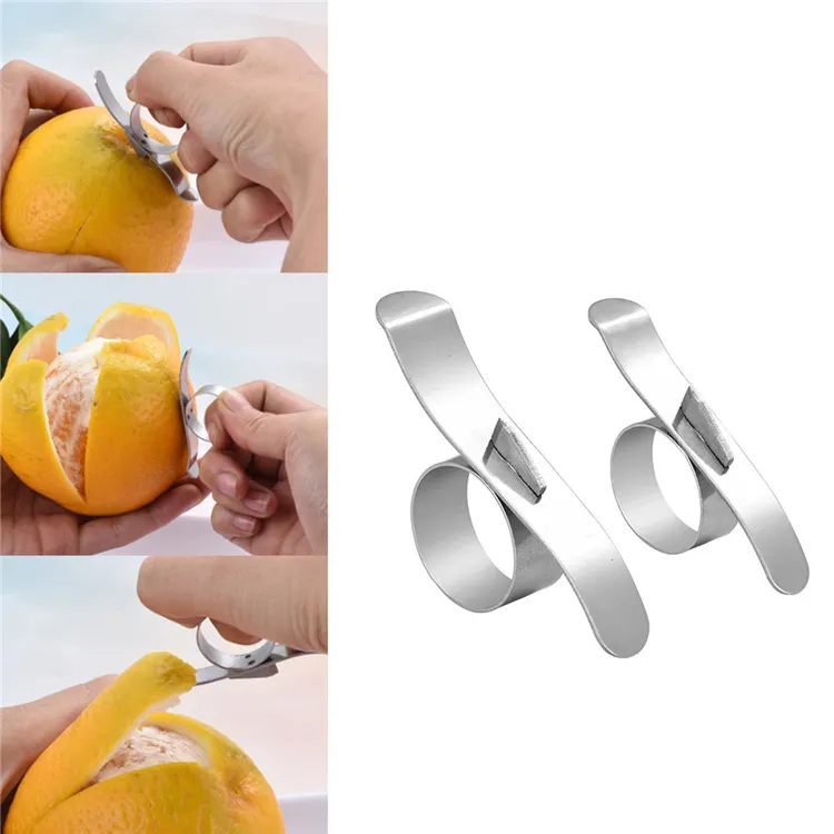 Tool Casca de laranja Easy Open Orange Pasker Orange Stainless Aço Limão Parer Citrus Fruta Removedor de pele Slicer Descasqueando cozinha ZC1256