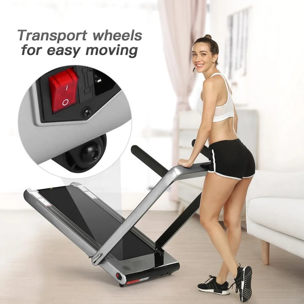 Folding Treadmill 2.25HP Power Running Jogging Walking Machine Multifunction Treadmills With Bluetooth Speaker Remote Controller