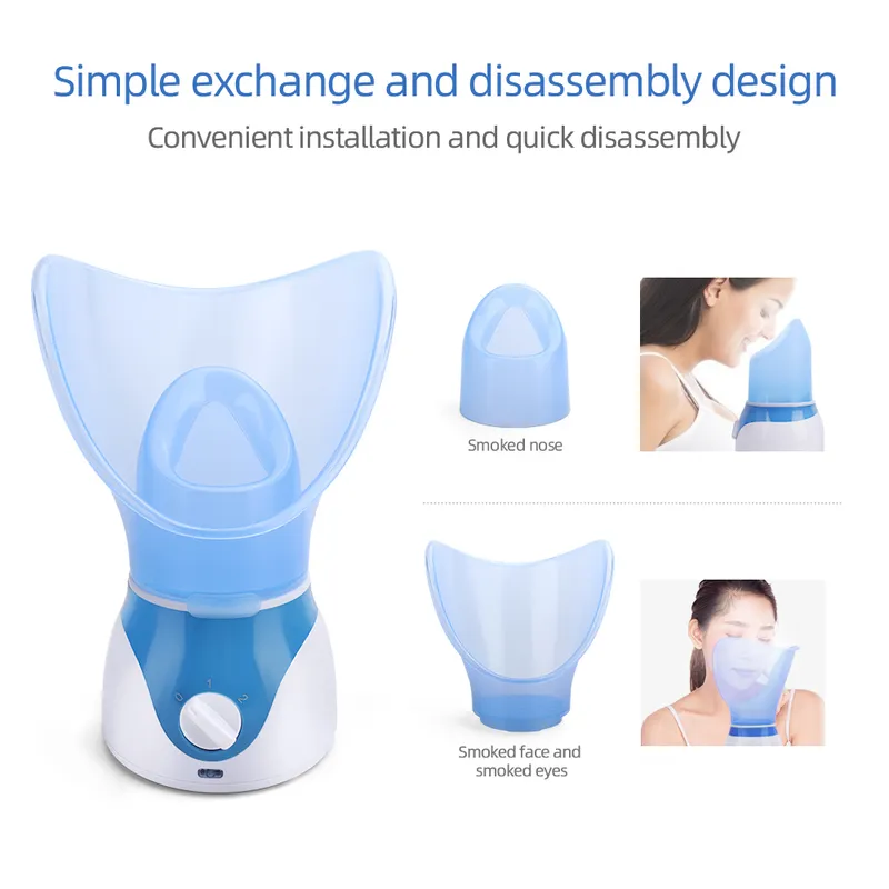 Face Steamer Spa Home Steamer Sauna Unclogs Pores Extract Blackheads Kit Rejuvenate Face Steaming Skin Care Deep Cleanse 220711