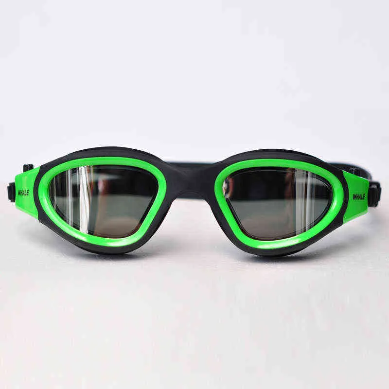 Anty-Fog UV anty-ultrafiolet mężczyźni kobiety pływające okulary okulary wodoodporne regulowane silikonowe gogle pływające do pływania Y220428