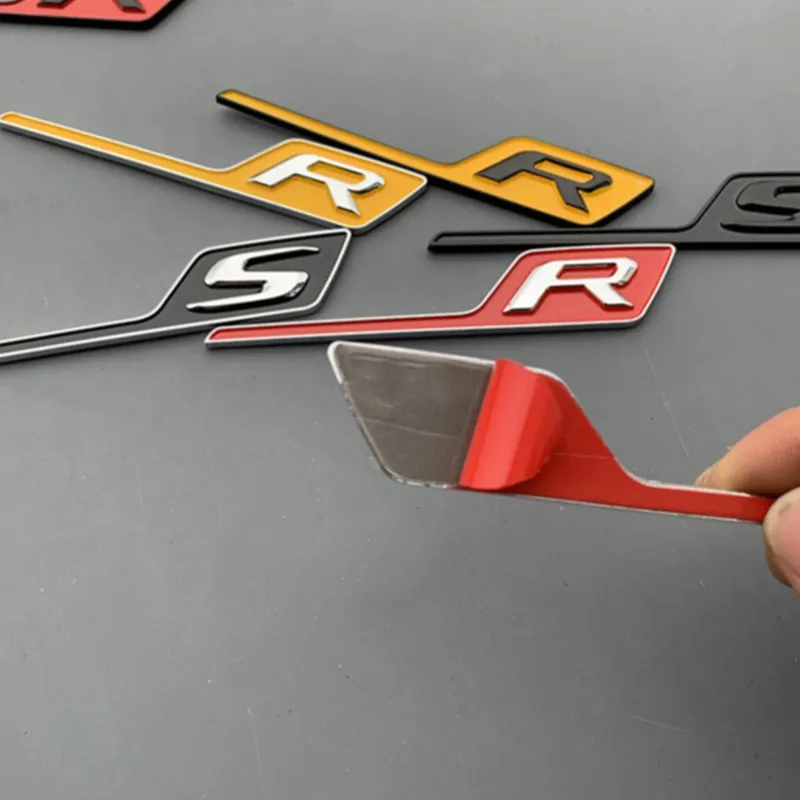 Car Styling New Long S R Letter Trunk Emblem Logo Badge Sticker For Mercedes Benz AMG GTR GTS C63S E63S GLC63S GLE63S