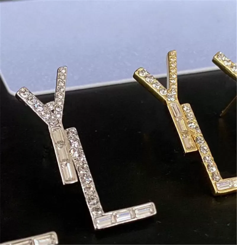 Moda ouro prata diamantes brinco designer brincos para mulheres orelha parafuso prisioneiro dos homens jóias festa de casamento hoop y brincos csg2309155