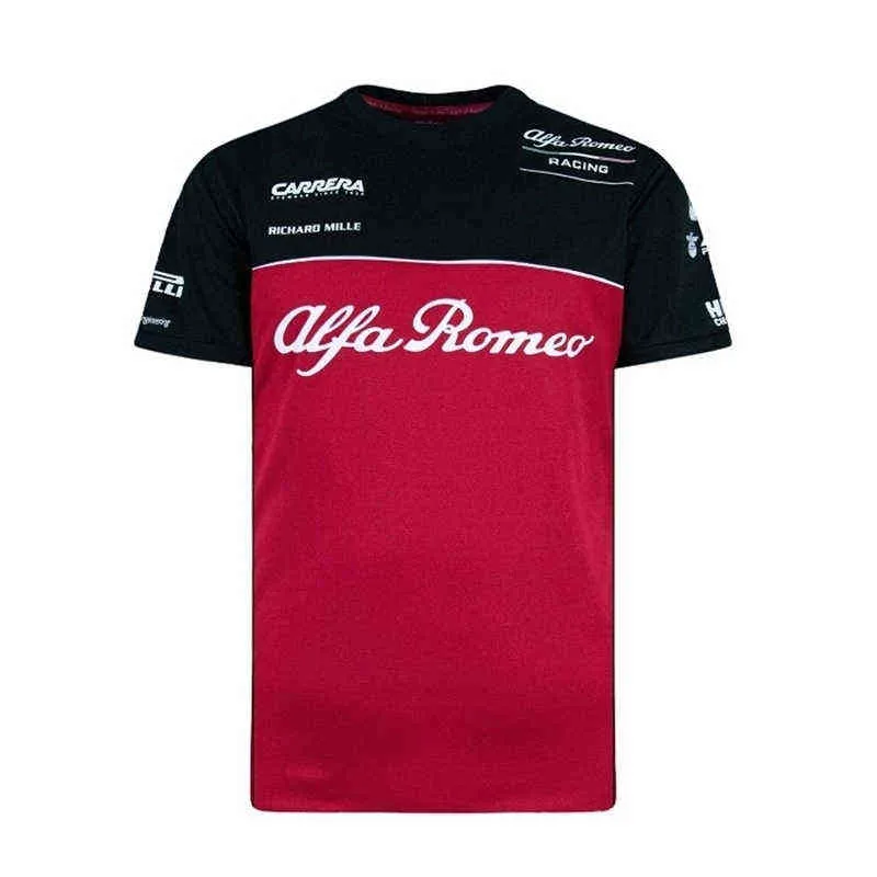 2021 Hot F1 Formula One Alfa Romeo Team 2019 Sauber T-shirt d'été à manches courtes pour hommes et femmes Racing Raikkonen