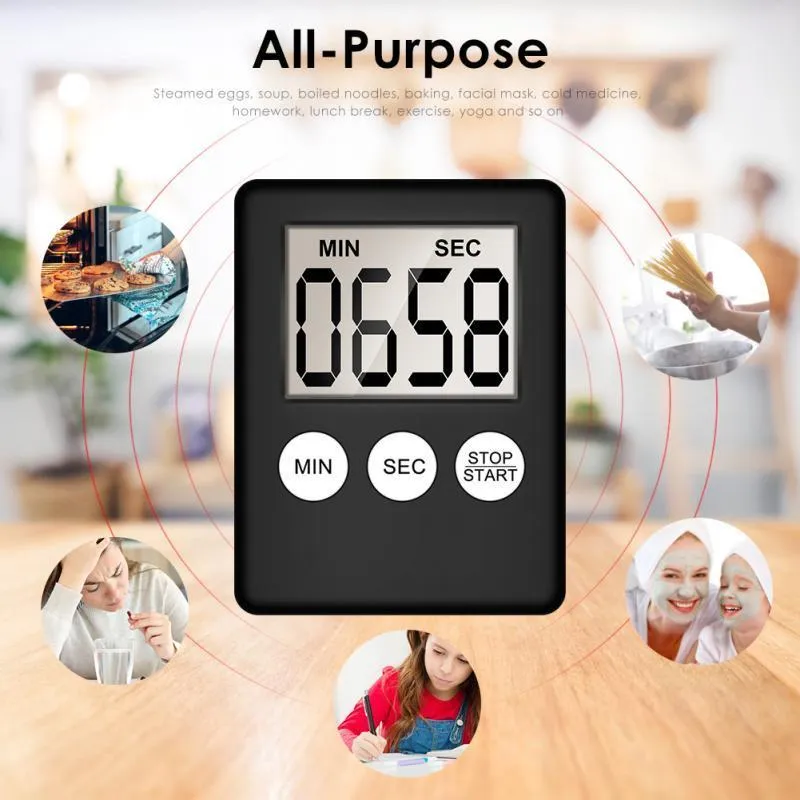 Minuterie numérique magnétique cuisson cuisson LCD compte à rebours fort compte à rebours alarme aimant sommeil horloge pour cuisine 220618