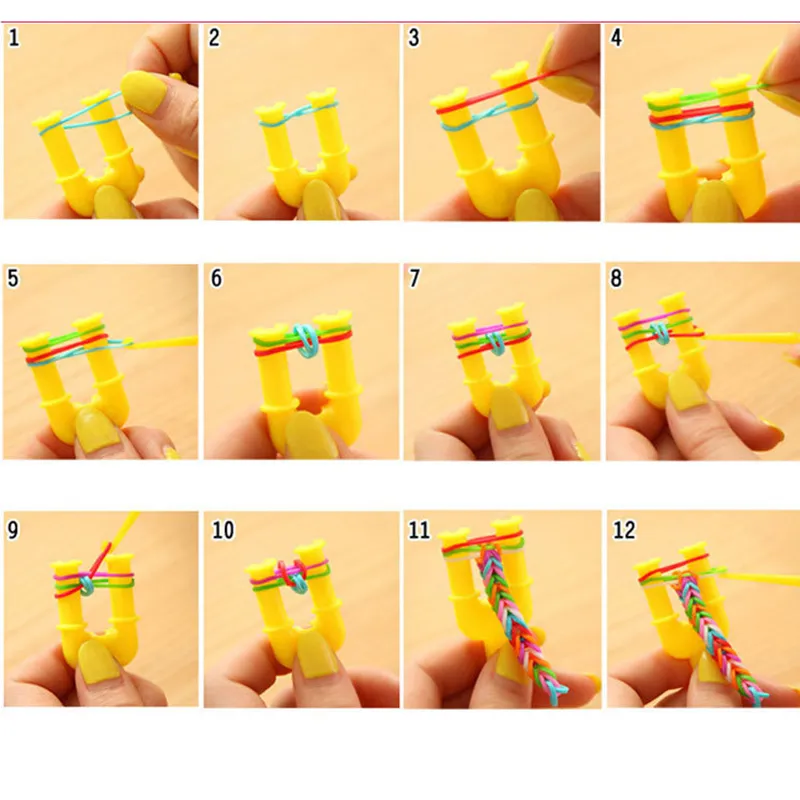 rubber loom bands girl gift for children elastic band weaving lacing bracelet toy gum bracelets diy material set 220608