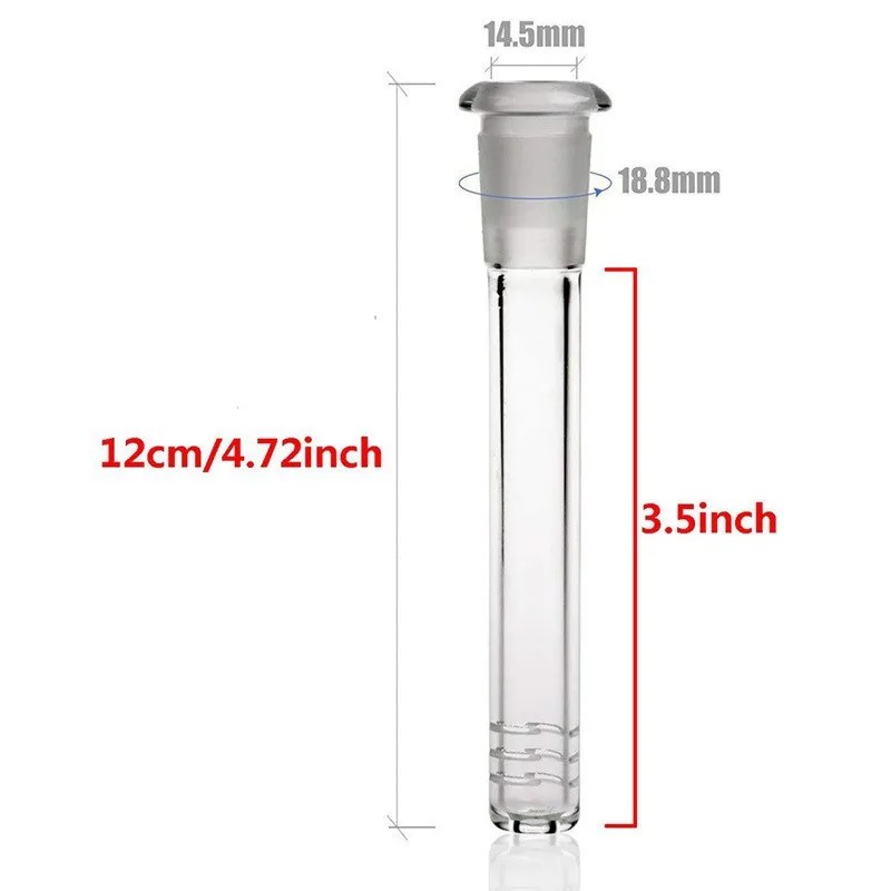 Acessórios de tubo de vidro de venda a quente 14 mm dentro da haste e 18 mm de tobacos de vidro externo