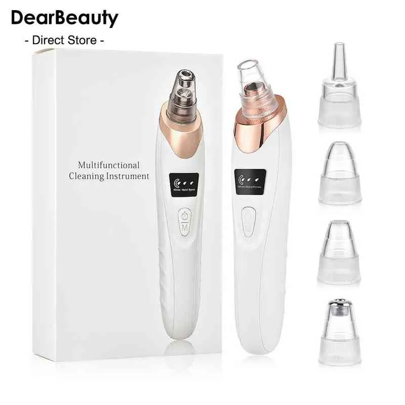 Face Care Devices Blackhead Remover Vacuum Pore Cleaner Facial Cleaning Black Dots Suction Exfoliating Beauty Acne Pimple Tool Skin 0727
