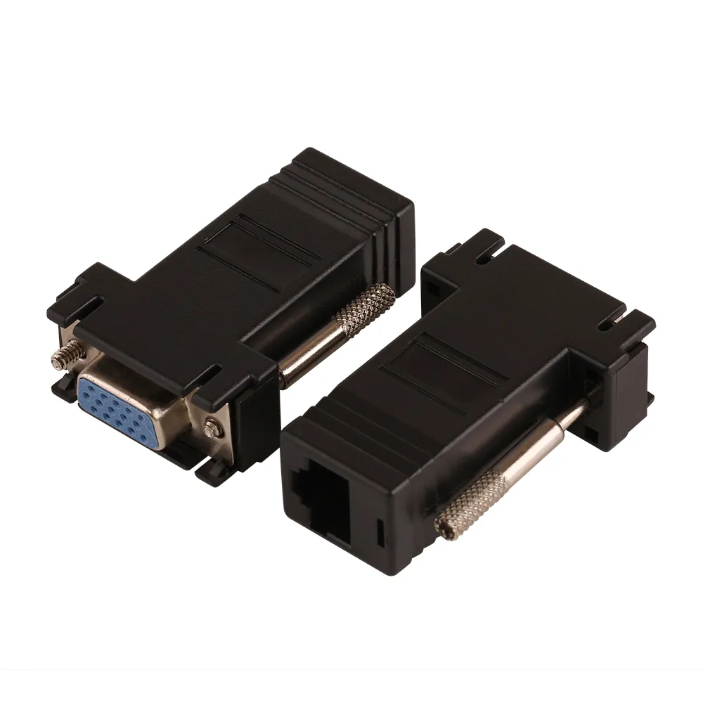 VGA Dönüştürücü Konnektör Uzatma Uzatma Kablosu Erkek veya dişi - LAN CAT5 CAT5E RJdizüstü bilgisayar için Ethernet Adaptörü
