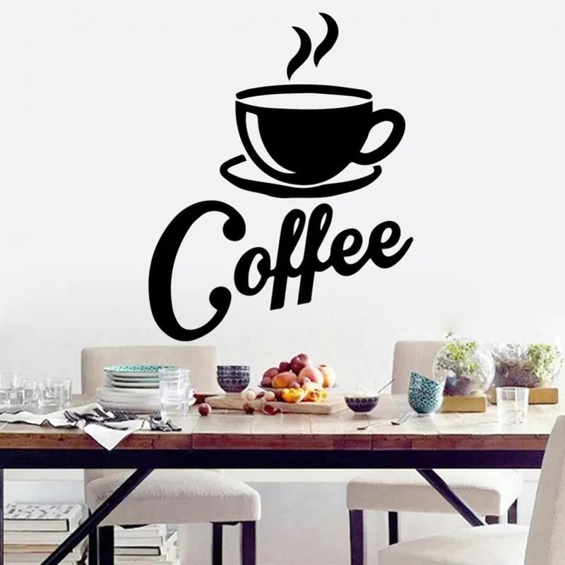 9 Arten Kaffee-Wandaufkleber für die Küche, dekorative Aufkleber, Vinyl-Wandaufkleber, DIY-Aufkleber, Heimdekoration, Esszimmer, Geschäft, Bar 220727