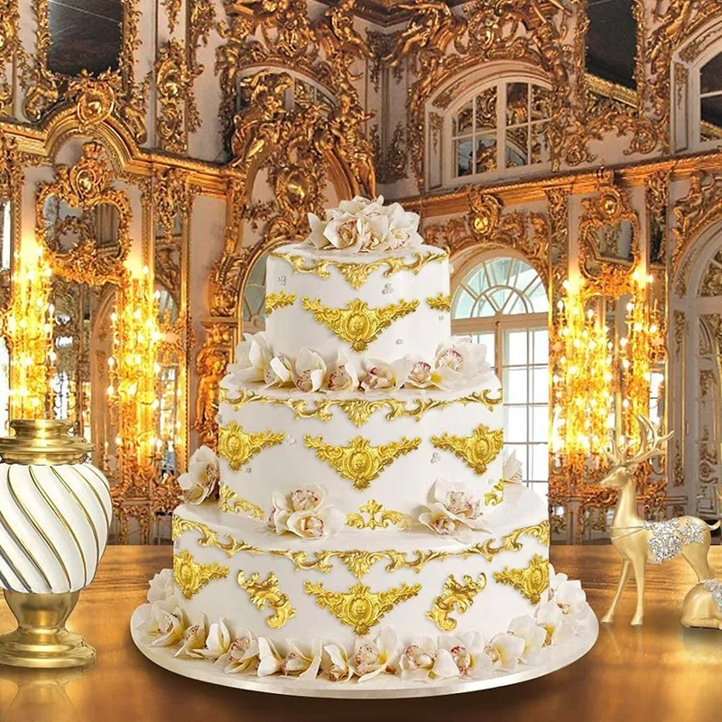 3D Escultura Flower Lace Silicone Bolo de bolo de borda Decoração do cupcakes Top Decoração Polímero de argila Molde de decoração de bolo em relevo 220815