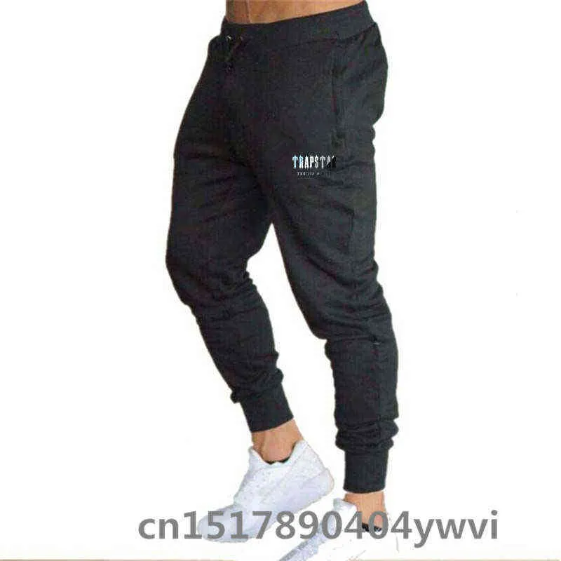 Novo trapstar joggers sweetpants de moletom de sola elástica de cintura casual calça de hip hop masculina e outono calças de moletom