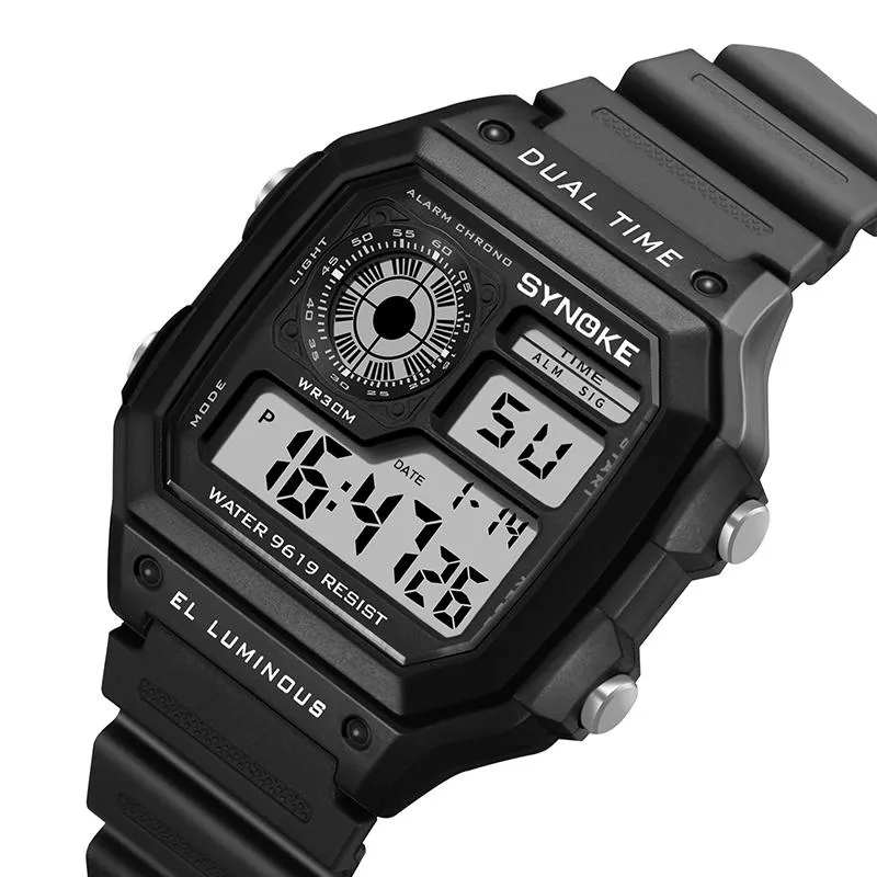 Armbanduhren Männer Sportuhren Wasserdichte Retro Digitaluhr für LED Elektronische Uhr Design Nylon Militär Mann Handgelenk Reloj Hombr292S