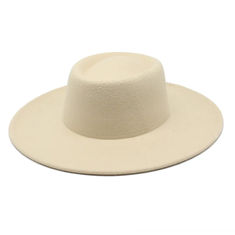 Kadın Şapkası Fedoras Erkek Sonbahar Kış Hissedilen Geniş Panama Headgear Tasarımcı Moda Siyah Şapel Plajı Brim Pembe Bayanlar 2273V