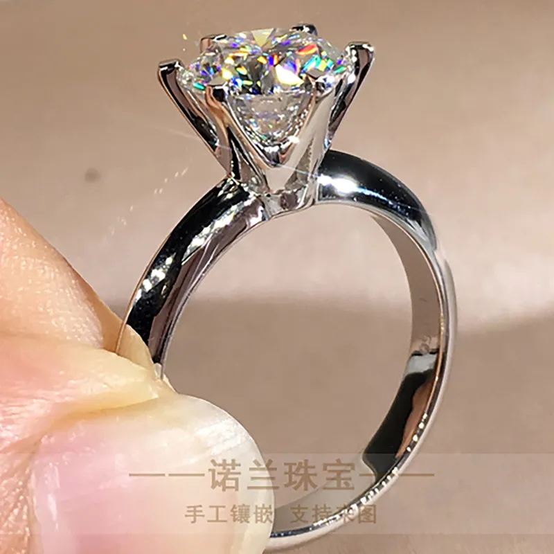 14K White Gol Women Ring Diamonds 1 2 3 4 5 Carat Round Classic Wedding Party Engagement Anniversary Anniversary Trendy 2208167758776