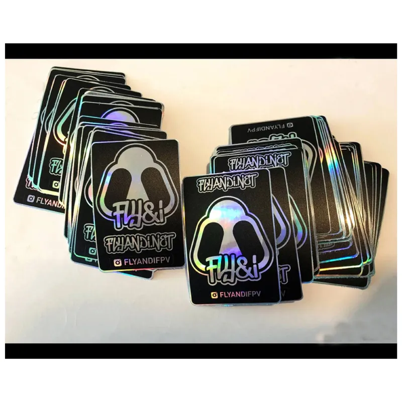 Custom Holographic Stickers Aesthetic Phone Laptop Bike Waterproof Personalized Laser Labels Die Out Business Decal 220613
